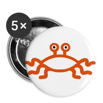Fliegendes Spaghettimonster - Buttons groß 56 mm (5er Pack) - Weiß - Vorne