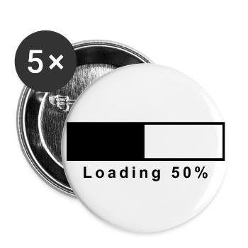 chargement - Lot de 5 grands badges (56 mm) - blanc - Devant