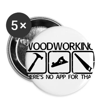 Woodworking - Buttons large 2.2''/56 mm (5-pack) - white - Front