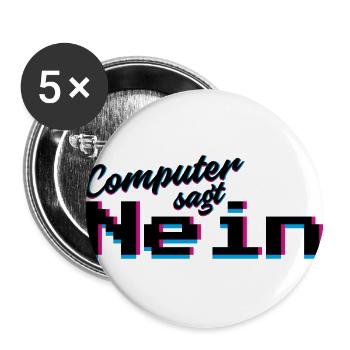 computerSagtNein Legendäres Zitat aus der Serie LB - Buttons groß 56 mm (5er Pack) - Weiß - Vorne