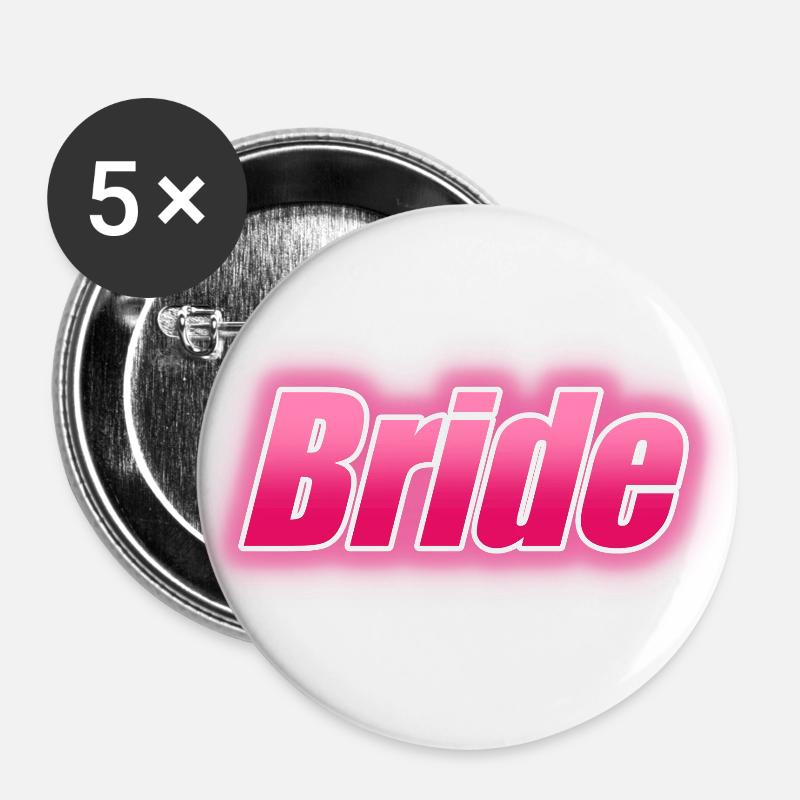BRIDE - Buttons groß 56 mm (5er Pack) - Weiß