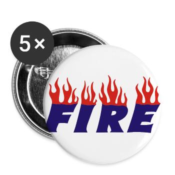 fire - Buttons large 2.2''/56 mm (5-pack) - white - Front
