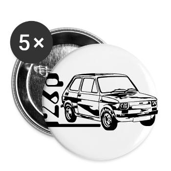 Polski 126p FSM 126p - Buttons groß 56 mm (5er Pack) - Weiß - Vorne