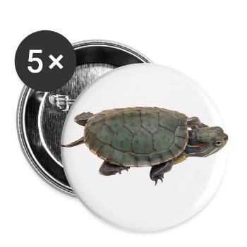turtle tortoise animals animals4 - Buttons large 2.2''/56 mm (5-pack) - white - Front