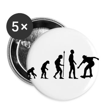 Skater Evolution - Buttons groß 56 mm (5er Pack) - Weiß - Vorne