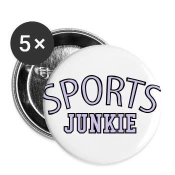 Sports junkie is looking addicted to fitness gym - Buttons large 2.2''/56 mm (5-pack) - white - Front