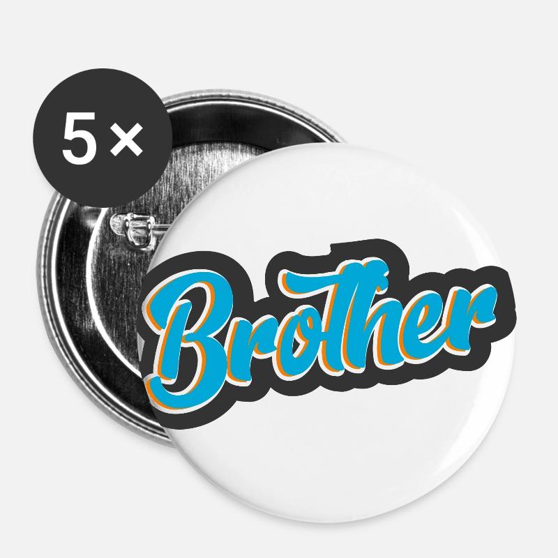 Brother - Buttons large 2.2''/56 mm (5-pack) - white