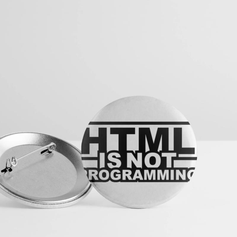 HTML is NOT Programming Buttons large 2.2''/56 mm (5-pack)