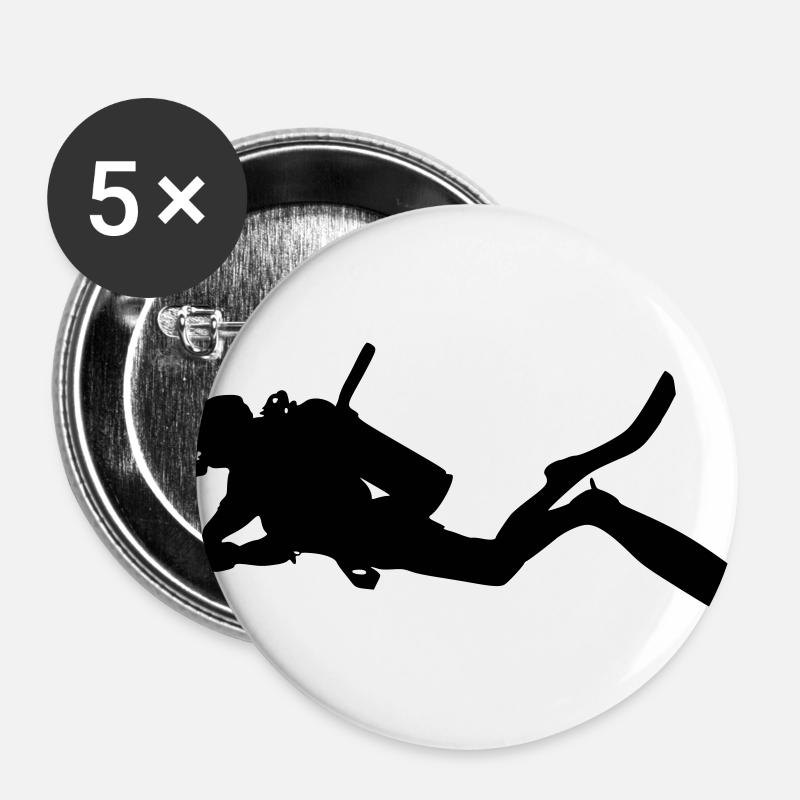 Diver - Buttons large 2.2''/56 mm (5-pack) - white