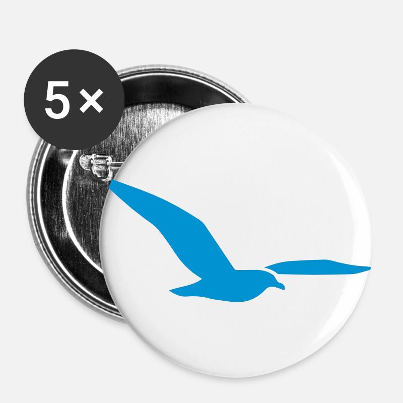 gull - Buttons large 2.2''/56 mm (5-pack) - white