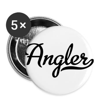 Angler - Buttons groß 56 mm (5er Pack) - Weiß - Vorne