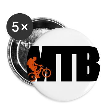 MTB - Buttons groß 56 mm (5er Pack) - Weiß - Vorne