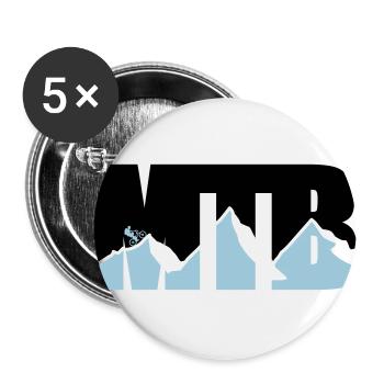 MTB - Buttons groß 56 mm (5er Pack) - Weiß - Vorne