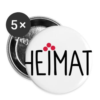 Heimat - Buttons groß 56 mm (5er Pack) - Weiß - Vorne
