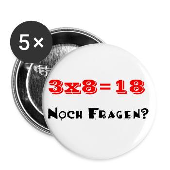 Mathematik-Genie - Buttons groß 56 mm (5er Pack) - Weiß - Vorne