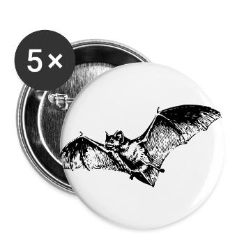 Bat - Buttons large 2.2''/56 mm (5-pack) - white - Front