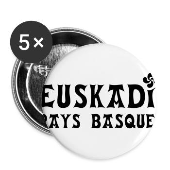 Pays Basque - Lot de 5 grands badges (56 mm) - blanc - Devant