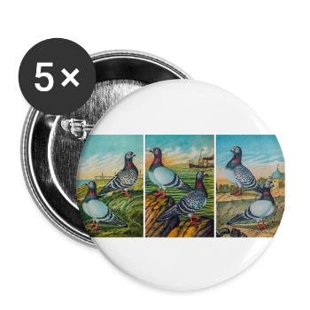 DB6897DB 54DB 41C9 9091 BC8F5A055545 - Lot de 5 grands badges (56 mm) - blanc - Devant