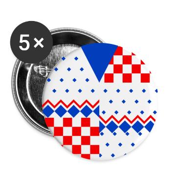 kononowicz / kononowicza Konon sweter geometryczny - Buttons groß 56 mm (5er Pack) - Weiß - Vorne