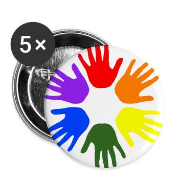 hands - Buttons large 2.2''/56 mm (5-pack) - white - Front