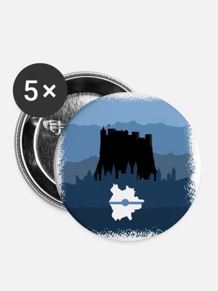 Mystic Sbg - Buttons groß 56 mm (5er Pack) - Weiß