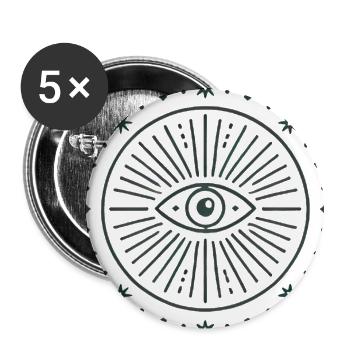 Inner Eye Radiance Graphic Badge - Buttons large 2.2''/56 mm (5-pack) - white - Front