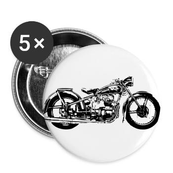 Touren AWO 1Sitzer - Buttons groß 56 mm (5er Pack) - Weiß - Vorne