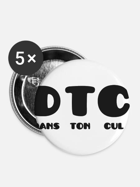 In Your Ass! - Buttons groß 56 mm (5er Pack) - Weiß