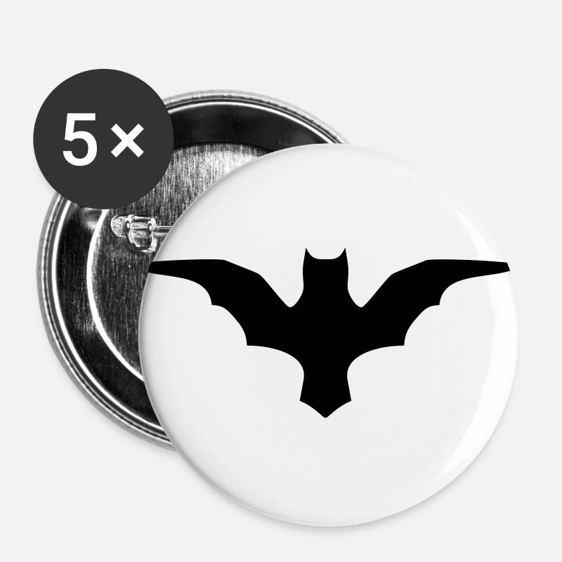 Bat - Buttons large 2.2''/56 mm (5-pack) - white