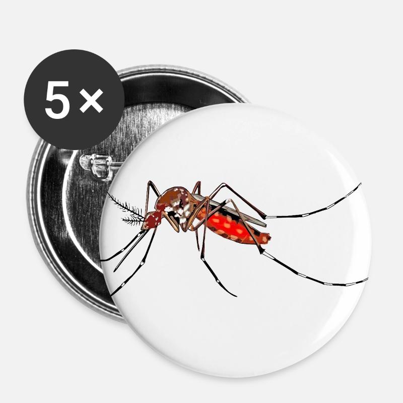 mosqui 2 - Buttons groß 56 mm (5er Pack) - Weiß