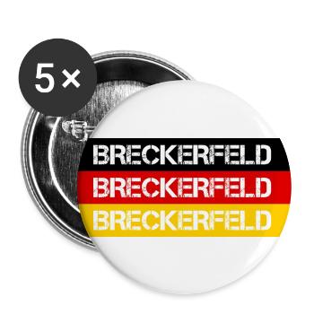 STADT BRECKERFELD, DEUTSCHLAND - Buttons groß 56 mm (5er Pack) - Weiß - Vorne