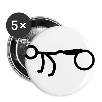 Fittbal - Buttons large 2.2''/56 mm (5-pack) - white - Front