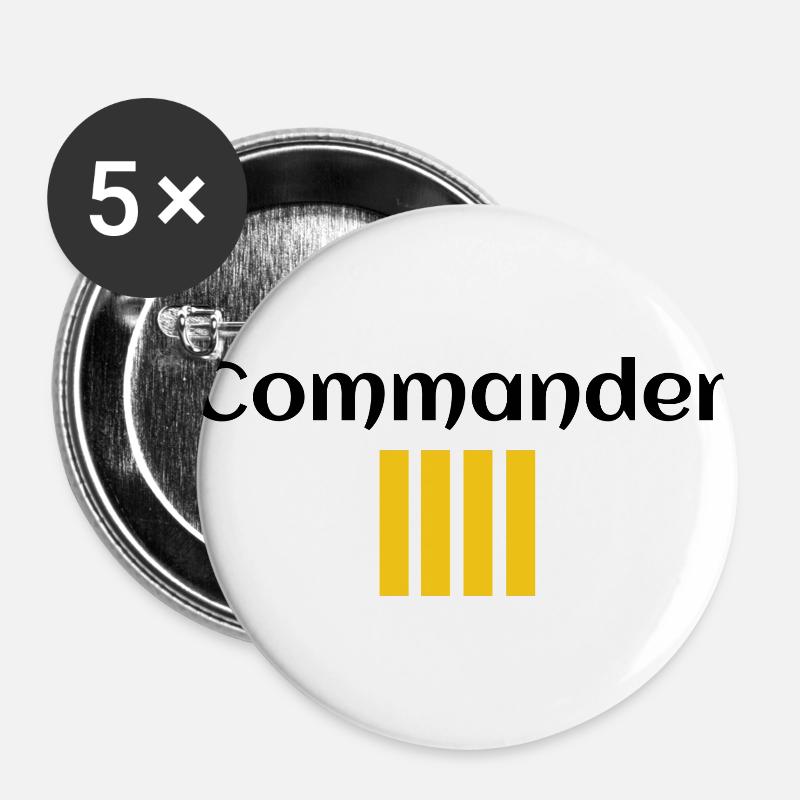 Commander - Buttons large 2.2''/56 mm (5-pack) - white