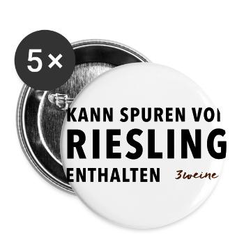 Rieslingliebhaber - Buttons groß 56 mm (5er Pack) - Weiß - Vorne