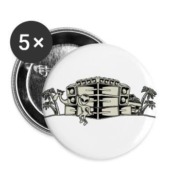 QwaZar Sound - Buttons large 2.2''/56 mm (5-pack) - white - Front