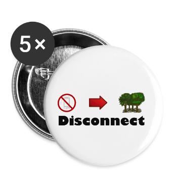 couper - Lot de 5 grands badges (56 mm) - blanc - Devant
