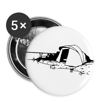 Bivvy - Buttons groß 56 mm (5er Pack) - Weiß - Vorne