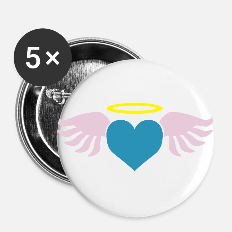 love_ange - Buttons large 2.2''/56 mm (5-pack) - white