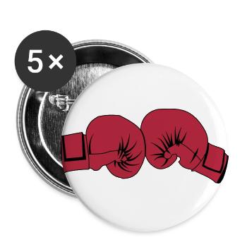 Boxhandschuhe - Buttons groß 56 mm (5er Pack) - Weiß - Vorne
