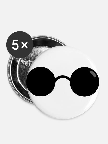 Sonnenbrille - Buttons groß 56 mm (5er Pack) - Weiß