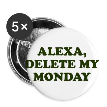 Alexa, Delete My Monday Quote - Buttons large 2.2''/56 mm (5-pack) - white - Front