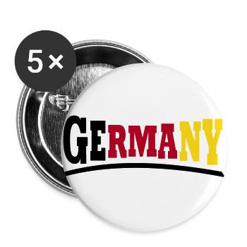 Germany - Buttons groß 56 mm (5er Pack) - Weiß - Vorne