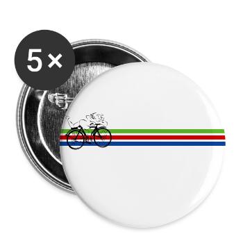 Albert Hoffmann - Buttons groß 56 mm (5er Pack) - Weiß - Vorne