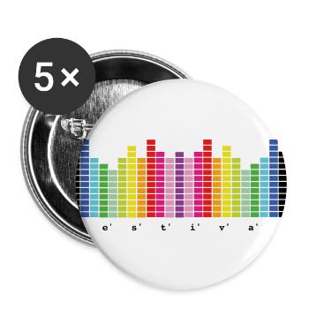 Festival - Festival Summer - Buttons large 2.2''/56 mm (5-pack) - white - Front