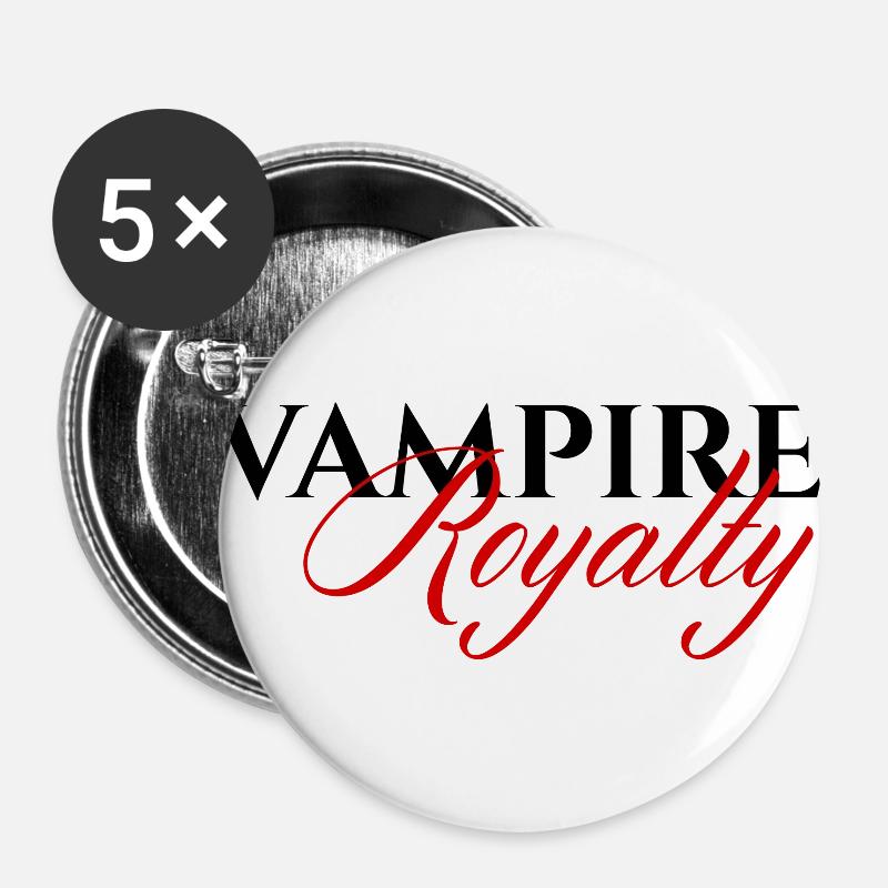 Fantasy / Vampire / Dracula: Vampire Royalty - Buttons large 2.2''/56 mm (5-pack) - white