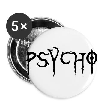psycho 2 - Buttons large 2.2''/56 mm (5-pack) - white - Front