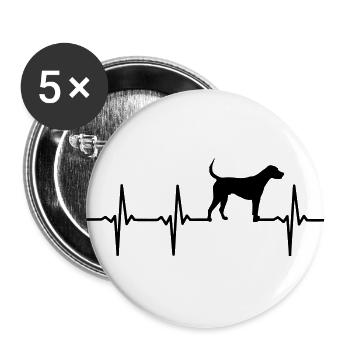 Dog T-Shirt Gift Idea Christmas Funny Love - Buttons large 2.2''/56 mm (5-pack) - white - Front