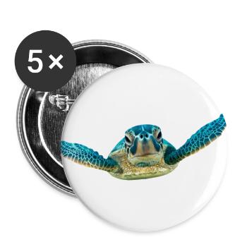 turtle tortoise animals animals10 - Buttons large 2.2''/56 mm (5-pack) - white - Front