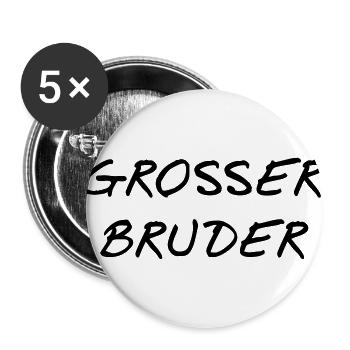 Grand frère - Lot de 5 grands badges (56 mm) - blanc - Devant