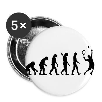 Evolution Tennis - Buttons groß 56 mm (5er Pack) - Weiß - Vorne